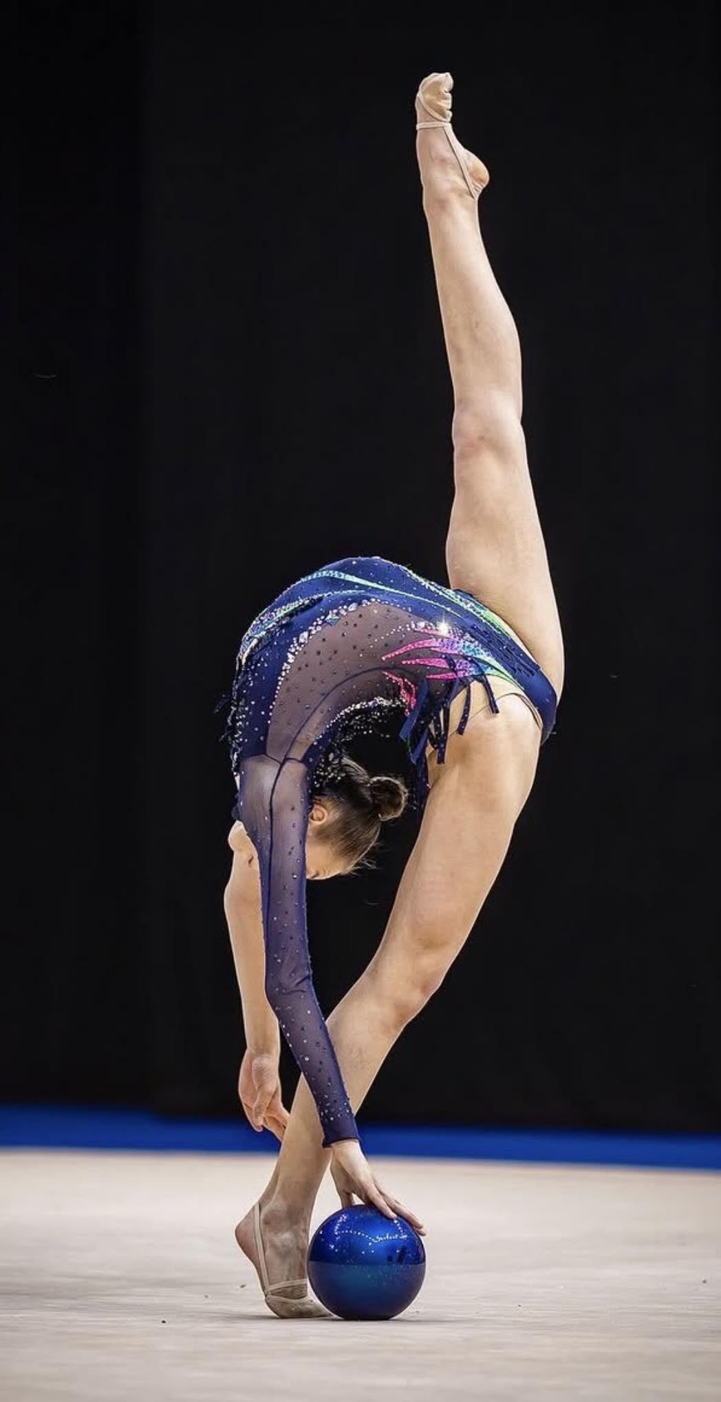 teacher Evelina performing